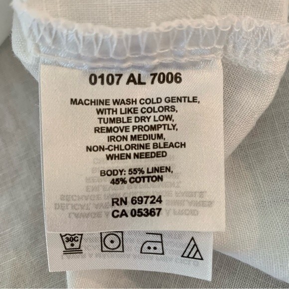 Columbia X.C.O. Lace Up Linen Blend Tunic Top Large - Picture 11 of 11